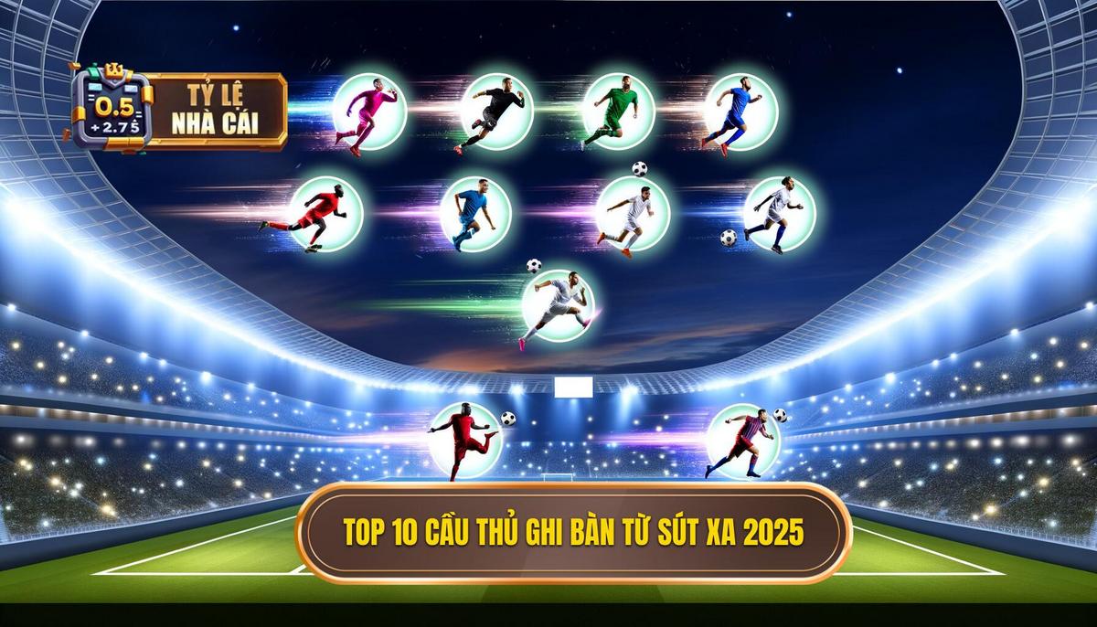 Top 10 cầu thủ ghi bàn từ sút xa 2025