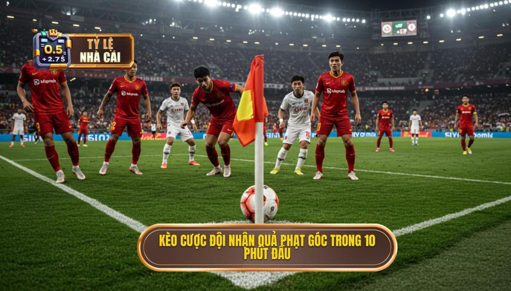 Kèo cược đội nhận quả phạt góc trong 10 phút đầu
