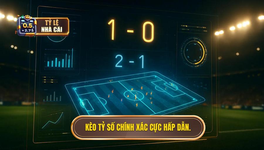 1. Kèo tỷ số chính xác cực hấp dẫn.
